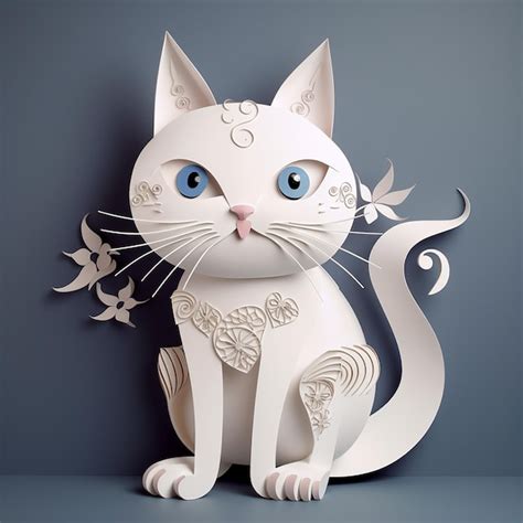 Premium Ai Image Cat Paper Craft