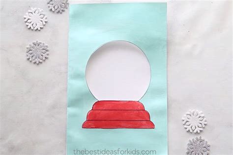 Snow Globe Christmas Card Free Printable The Best Ideas For Kids