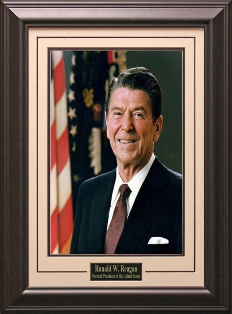 Ronald Reagan 40th President Of The Us Framed And Matted Photo