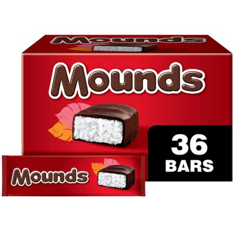 Mounds Dark Chocolate And Coconut Candy 175 Ounce Bars Box Of 36 Count