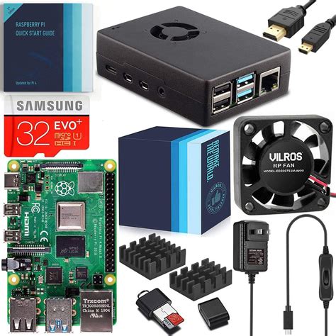 Vilros Raspberry Pi 4 Complete Starter Kit With Fan Cooled Heavy Duty Aluminum Alloy Case 2gb
