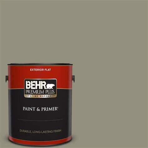 Behr Premium Plus 1 Gal N350 5 Muted Sage Flat Exterior Paint