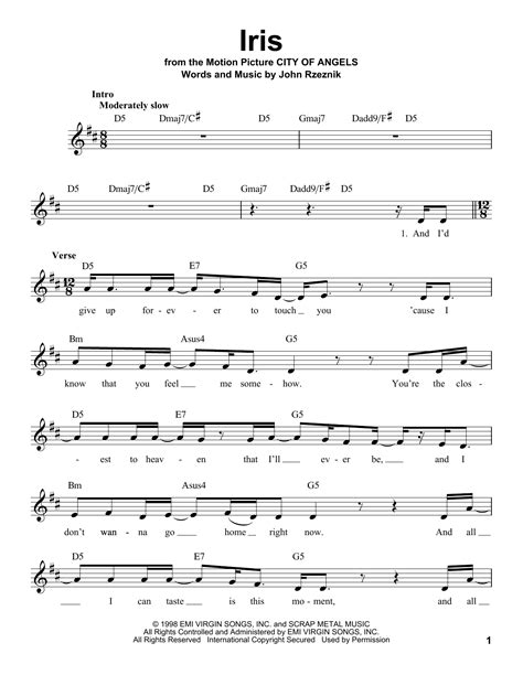 Choose and determine which version of iris chords and tabs by goo goo dolls you can play. Goo Goo Dolls - Iris sheet music