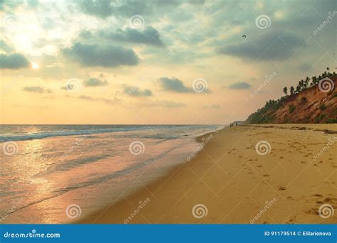 Beautiful Sunset On The Indian Ocean Coast Stock Photo Image Of