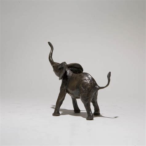 Bronze Elephant Sculpture Large Baby Elephant By Jonathan Sanders