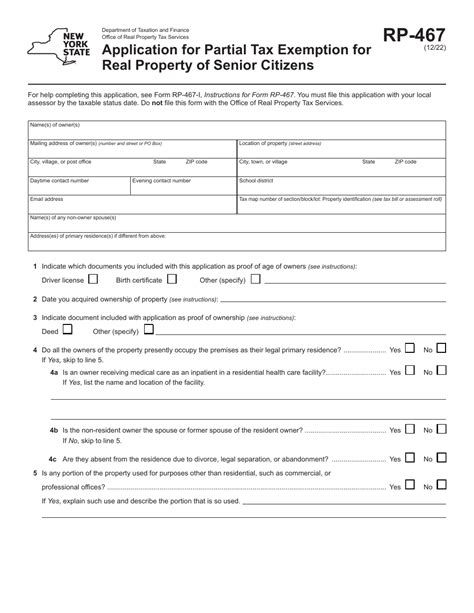 Form Rp 467 Fill Out Sign Online And Download Fillable Pdf New York