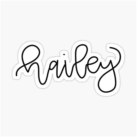 Hailey Sticker For Sale By Janaestickers15 Redbubble