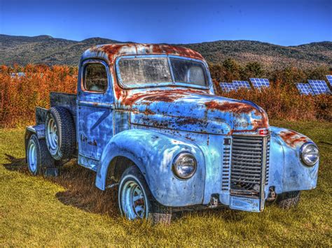 Vintage Blue Pickup Truck Free Stock Photo Public Domain Pictures