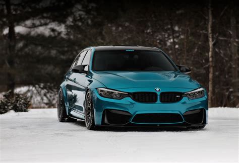 Atlantis Blue Metallic Bmw M3 Looks Stunning With Hre Wheels And Carbon