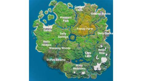 I know the previous location column will give answers away, use it as an advantage! Fortnite Chapter 2 Map: All Named Locations