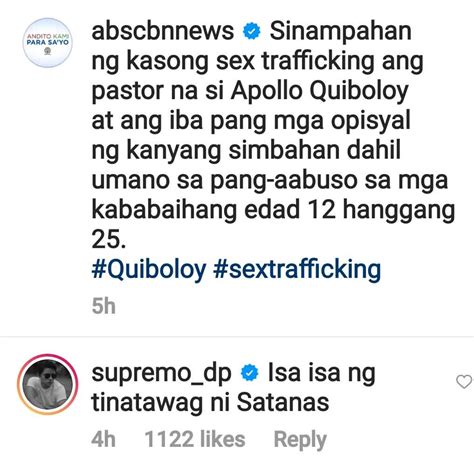 Daniel Padilla On Sex Trafficking Charges Vs Apollo Quiboloy Pep Ph