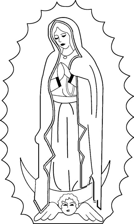 Our Lady Of Guadalupe Coloring Page - Coloring Home