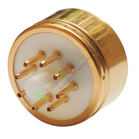 8pin Gold Ceramic Vacuum Tube Sockets Saver Base Fr 6l6 El34 Kt88 Audio Amp