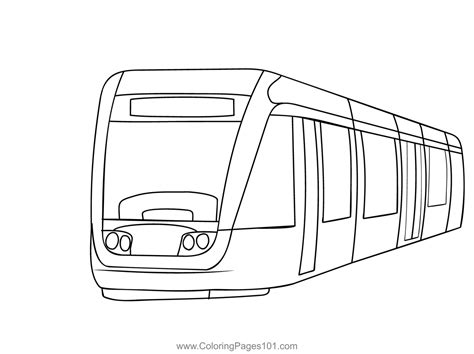 Passenger Tram Coloring Page For Kids Free Trams Printable Coloring