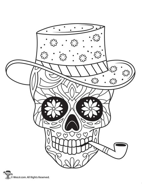 Printable Hard Adult Coloring Pages Sugar Skulls Coloring Pages