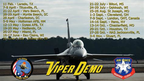 F 16 Viper Demo Team On Twitter Here Is Our 2018 Air Show Schedule