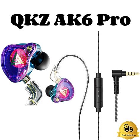 Qkz Ak6 Pro Wire Earphones Dynamic Hifi Bass Earbuds In Ear Monitor