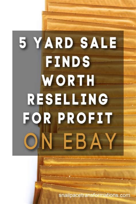 5 Yard Sale Finds Worth Reselling For Profit On Ebay Ebayreseller
