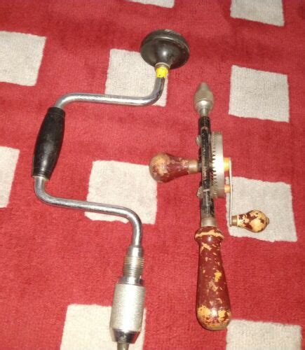 Vintage Stanley Brace Hand Drill No 66 10 Plus A Second Hand Drill No 803 Ebay
