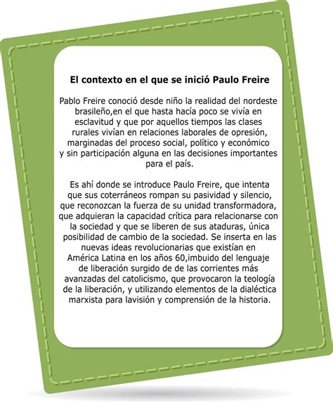 Epistemologia De La Pedagogia Contexto En El Que Se Inicia Paulo Freire