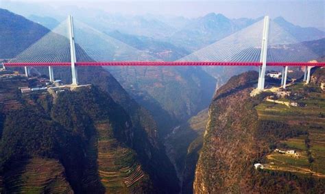 Duge Bridge Over Beipan River Worlds Highest Bridge Guizhou
