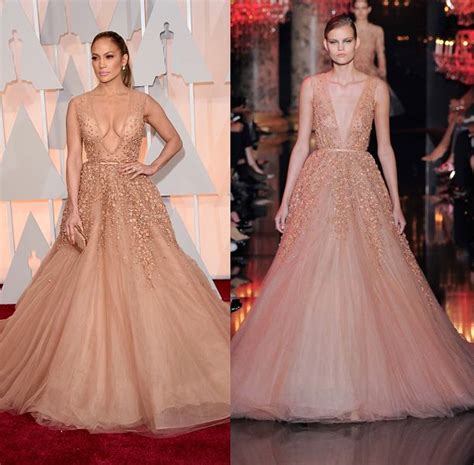 Jennifer Lopez In Elie Saab Haute Couture Fw14 Oscars Oscars2015