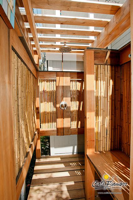 Bamboo Shower By The Seaside Outdoor Shower Outdoor Shower Diy