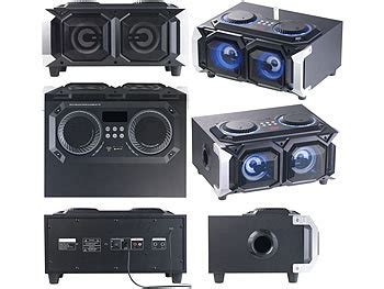 Auvisio 2 1 Stereo Partyanlage Bluetooth Mit Karaoke 100 W