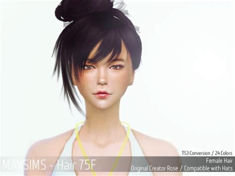 May Sims May Hairstyle 75f Retextured Sims 4 Hairs