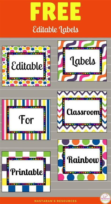 Free Printable And Editable Labels For Classroom Classroom Labels
