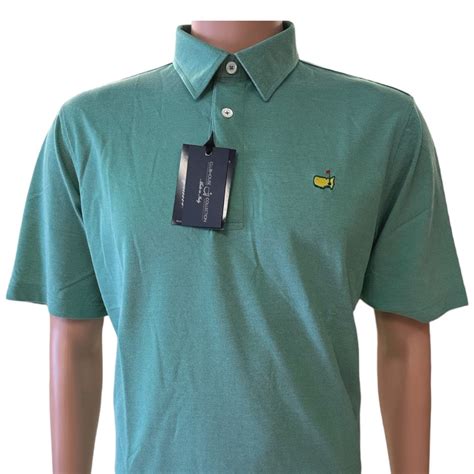 Masters Clubhouse Collection Green Jacquard Knit Polo