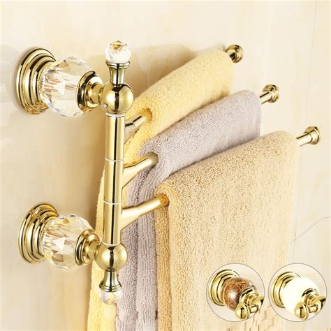 antique solid brass gold towel rack crystalanddiamond towel bar 3 rails 41cm towel racks