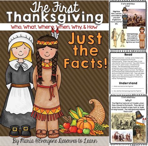 The First Thanksgiving Pilgrims And Wampanoags 5ws And How First