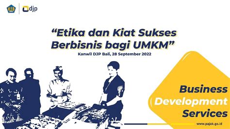 BDS 2022 Etika Dan Kiat Sukses Berbisnis Bagi UMKM YouTube