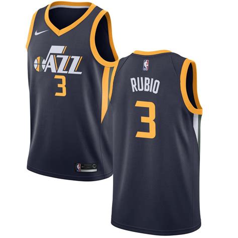 Mens Utah Jazz Ricky Rubio Swingman Navy Icon Edition Nike Jersey