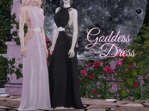Платье Goddess Одежда Моды для Sims 4