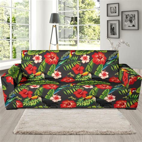 Tropical Flower Pattern Print Design Tf04 Sofa Slipcover Jorjune