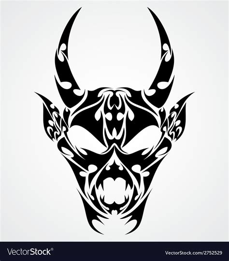 Devil Head Tattoo Design Royalty Free Vector Image