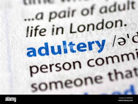 Montreal Canada July 17 2019 Adultery Word In A Dictionay With