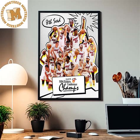 Miami Heat 2023 Nba Eastern Conference Champions Home Decor Poster