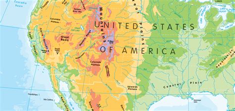 Childrens Physical Map Of North America Cosmographics Ltd