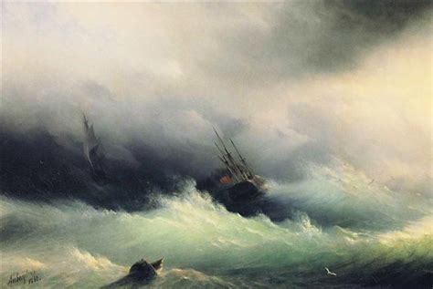 Ships In A Storm 1860 Ivan Aivazovsky