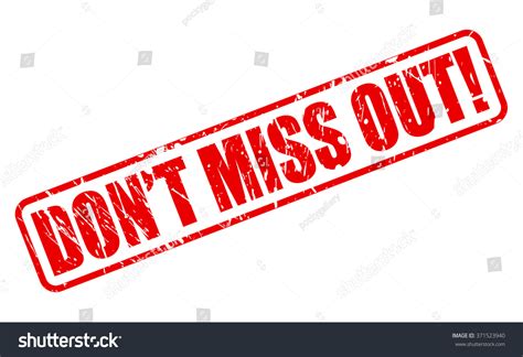Dont Miss Out Red Stamp Text Stock Vector Royalty Free 371523940