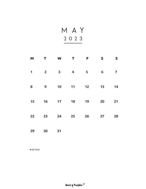 May 2023 Calendars 100 Best Printables World Of Printables In 2023