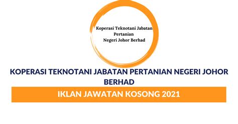 Maybe you would like to learn more about one of these? Permohonan Jawatan Kosong Koperasi Teknotani Jabatan ...