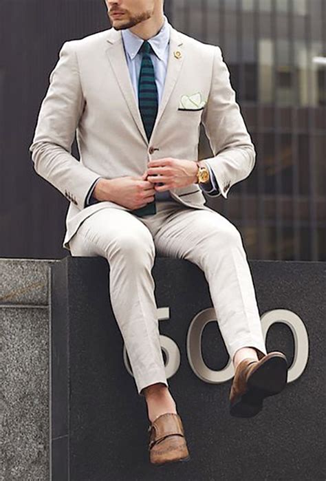 Beige Suit Color Combinations With Shirt And Tie Suits Expert