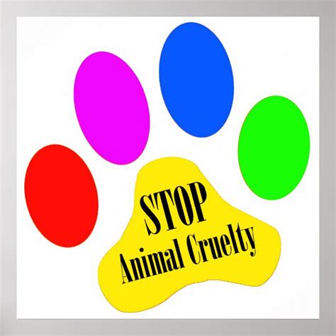 Stop Animal Cruelty Poster Au