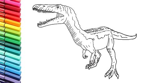 How To Draw Jurrasic World New Dinosaur Baryonyx Dinosaurs Color