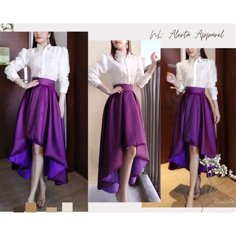 Modern Filipiniana Barong And Skirt For Women Individual Selling