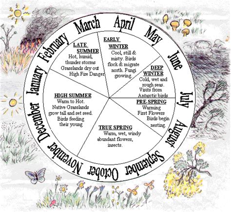 Our Six Seasons Seasons Activities Season Calendar Indigenous Studies